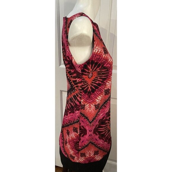 AGB Sheath Dress Womens Size 8 Red Black Sleeveless Back Zipper - Picture 2 of 6